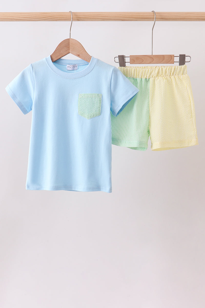 Colorblock Pocket Short Set