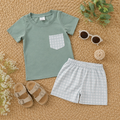 Sage Gingham Short set