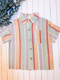 Sunset Striped Polo Boys