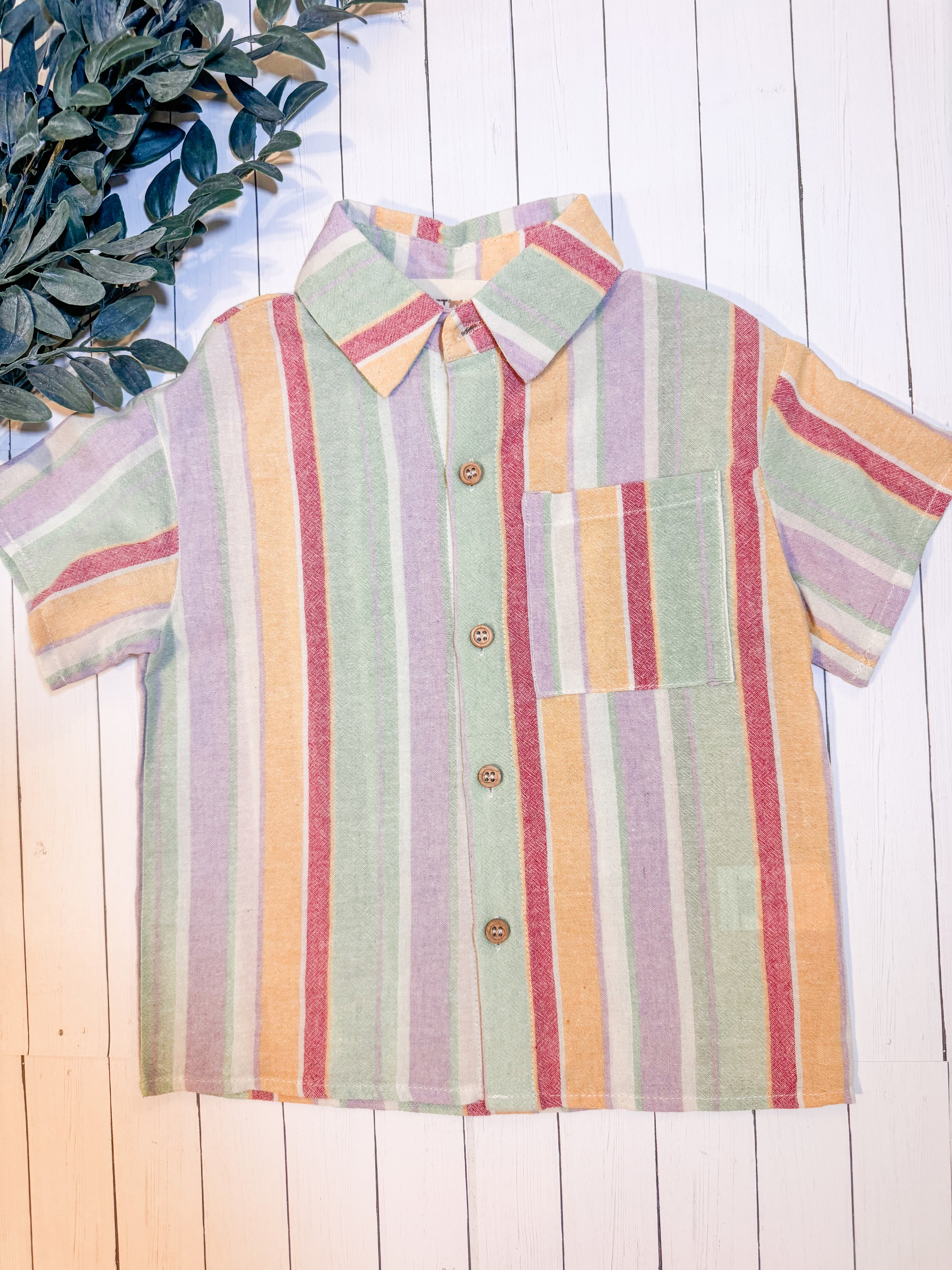 Sunset Striped Polo Boys
