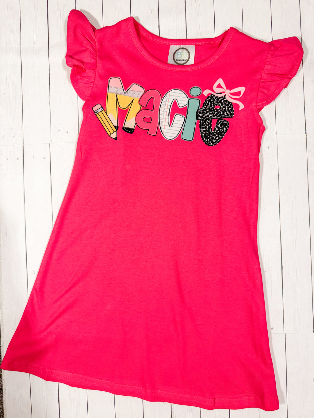 Custom design Flutter sleeve Dress