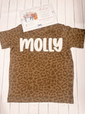Pattern Puff Vinyl Name Toddler Shirt