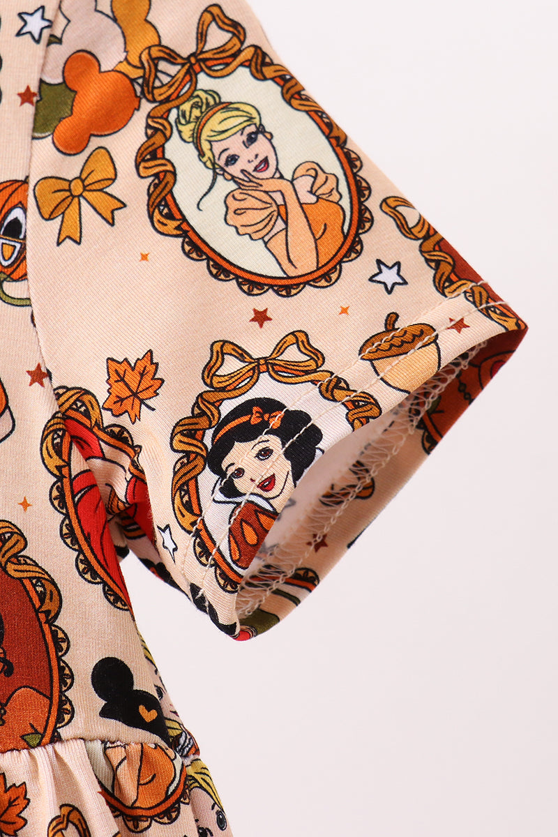 Orange Bamboo Pumpkin Princess Dress