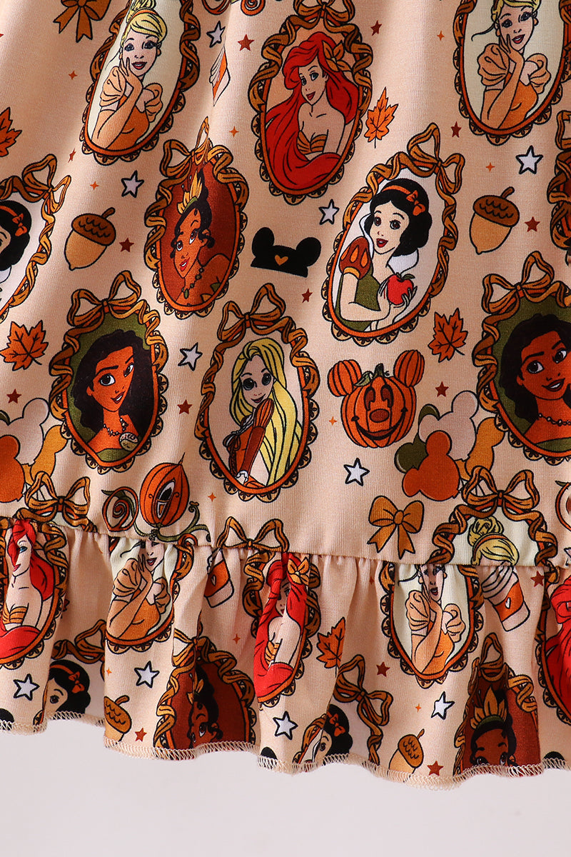 Orange Bamboo Pumpkin Princess Dress