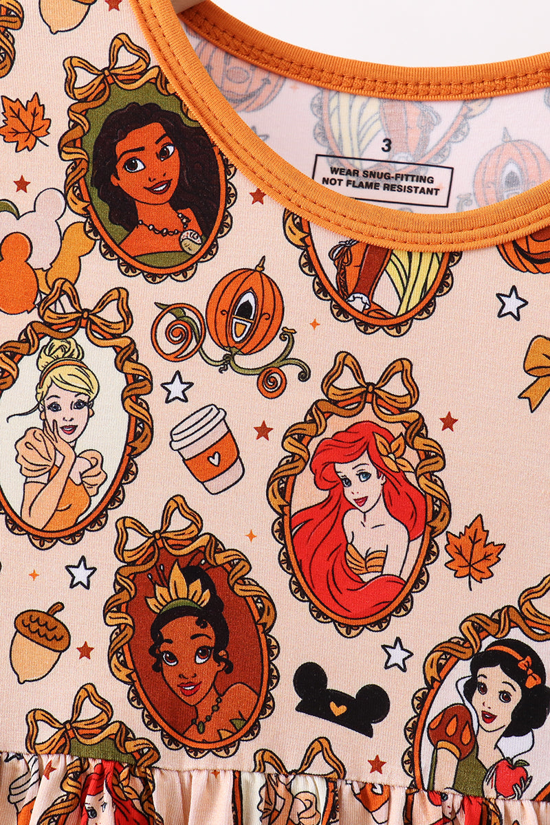 Orange Bamboo Pumpkin Princess Dress