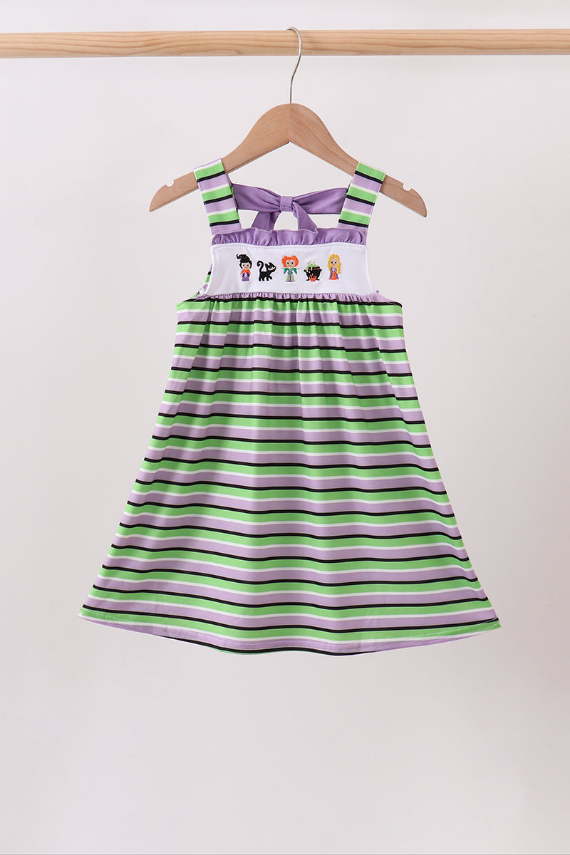 Purple Witch Striped Dress
