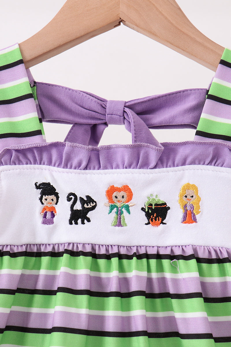 Purple Witch Striped Dress