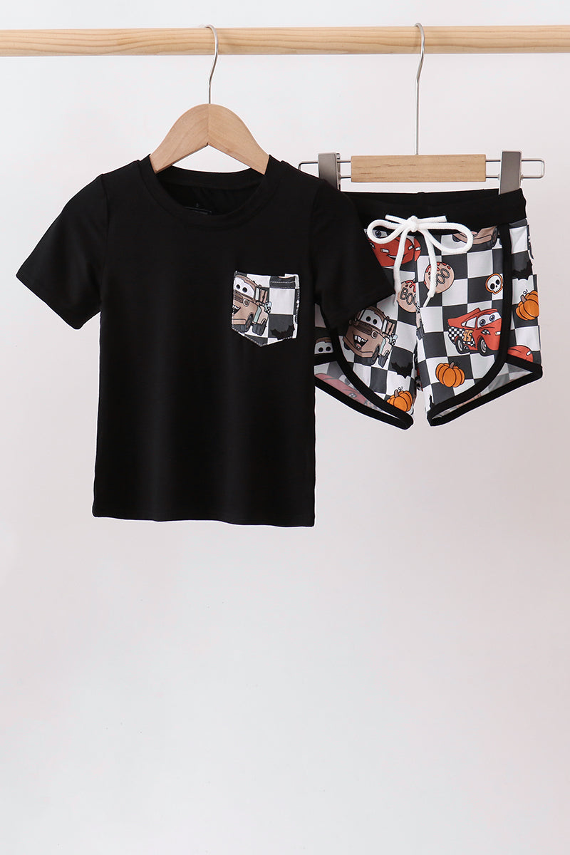 Black Cars pumpkin bamboo set