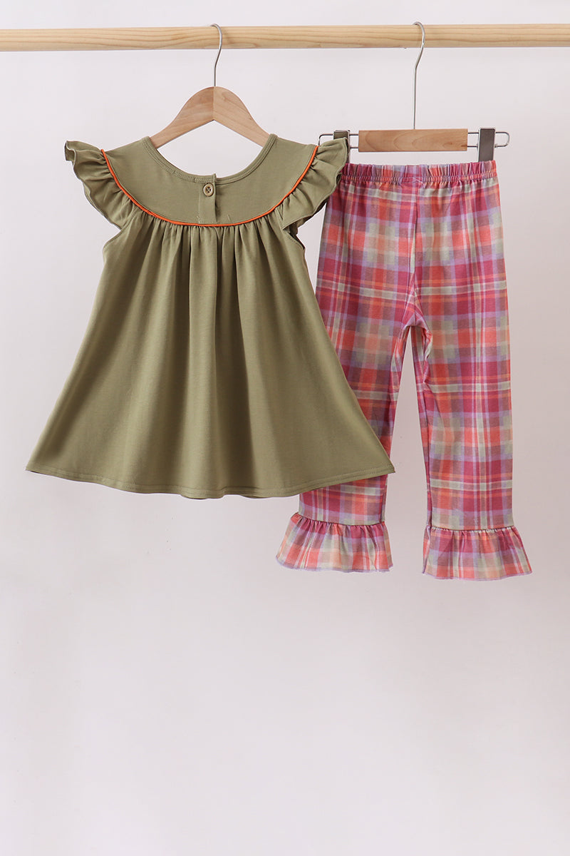 Carmel Pumpkin Plaid Set