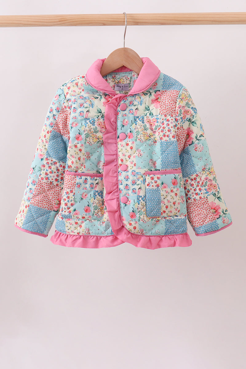Pink Patchwork Floral Jacket