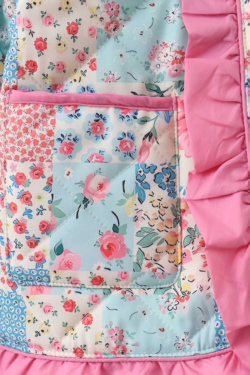 Pink Patchwork Floral Jacket