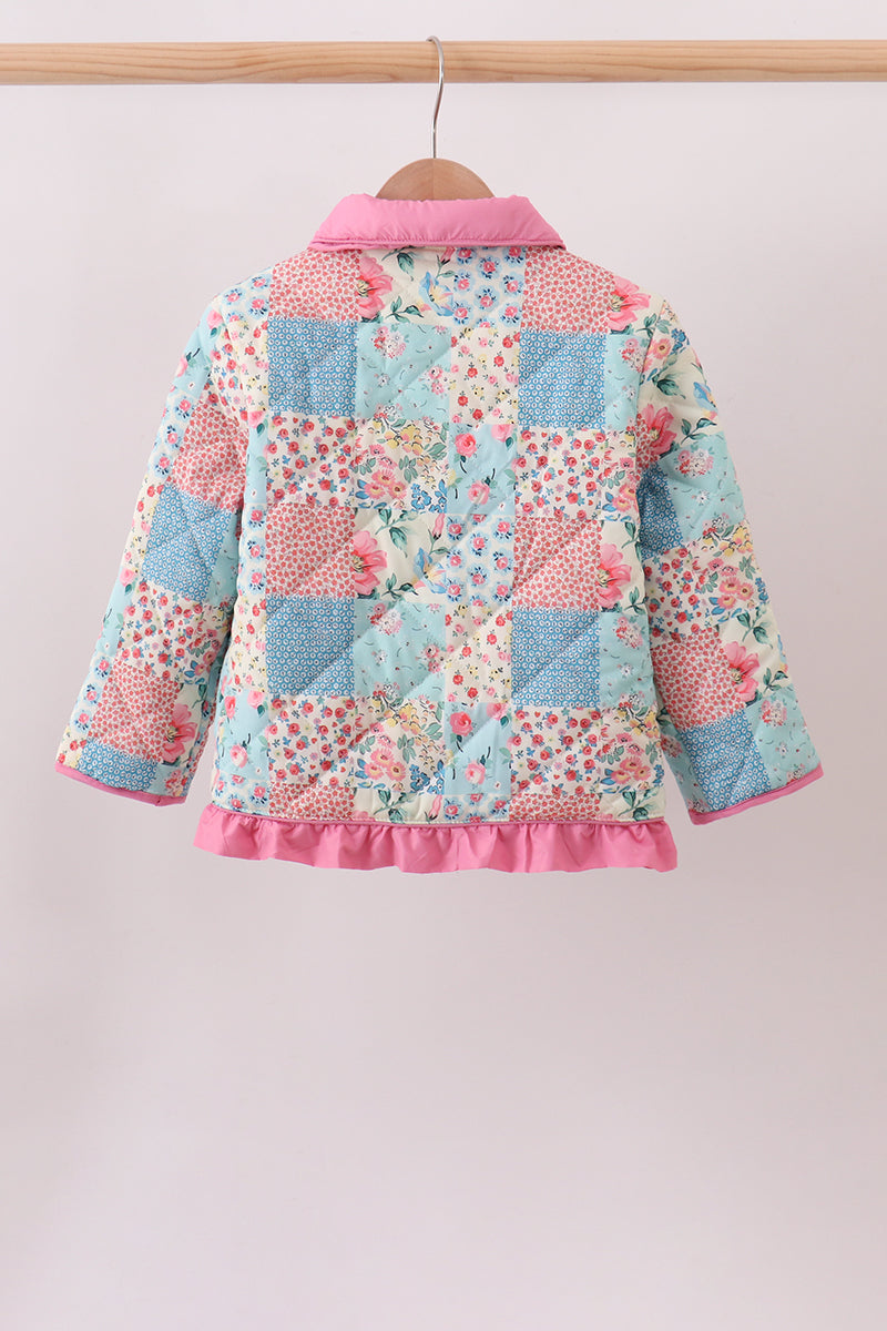 Pink Patchwork Floral Jacket