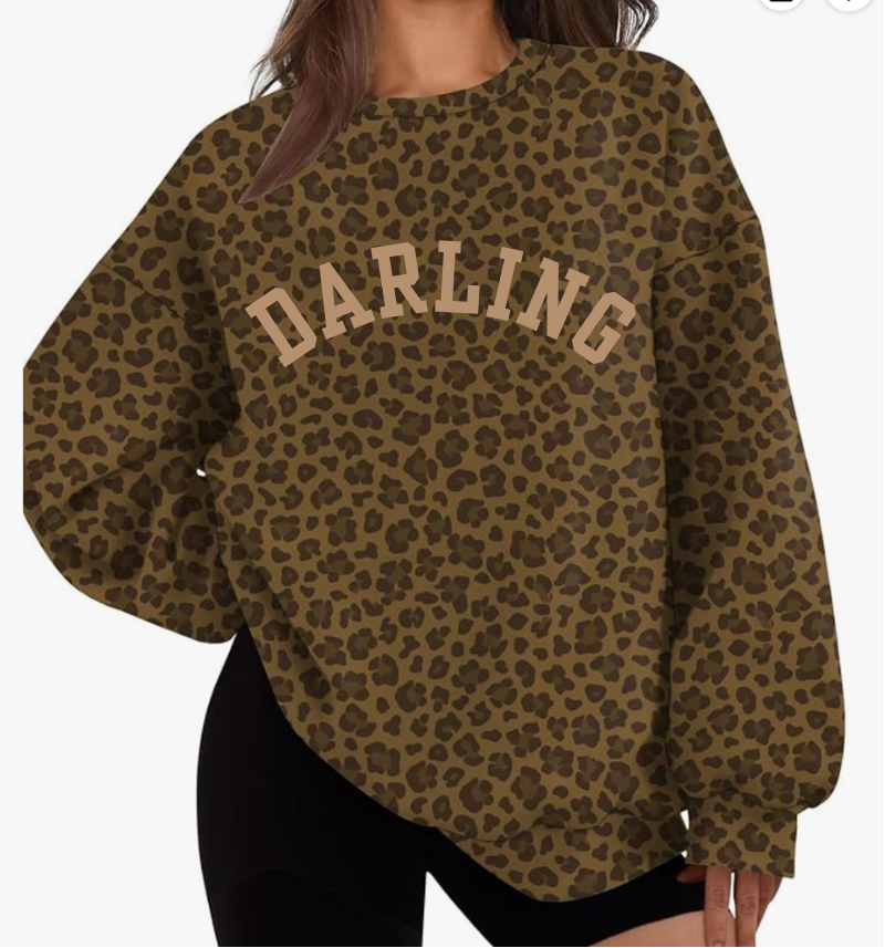 Cheetah sweatshirt- Custom Text